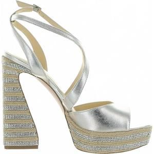 NEW JESSICA SIMPSON women's dosia strappy platform sandal in silver